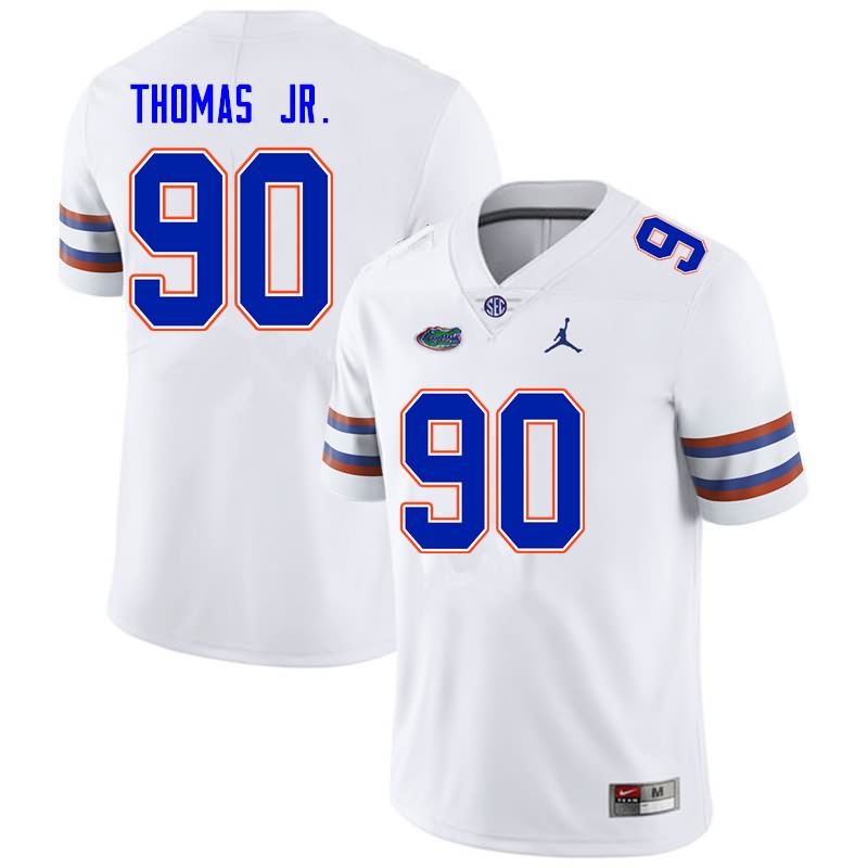 NCAA Florida Gators Chris Thomas Jr. Men's #90 Nike White Stitched Authentic College Football Jersey SIG8064ZQ